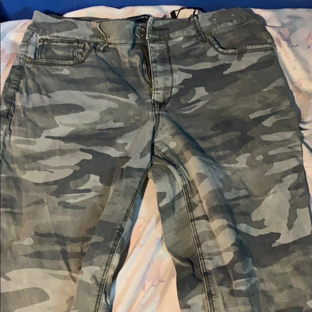 Green camo pants